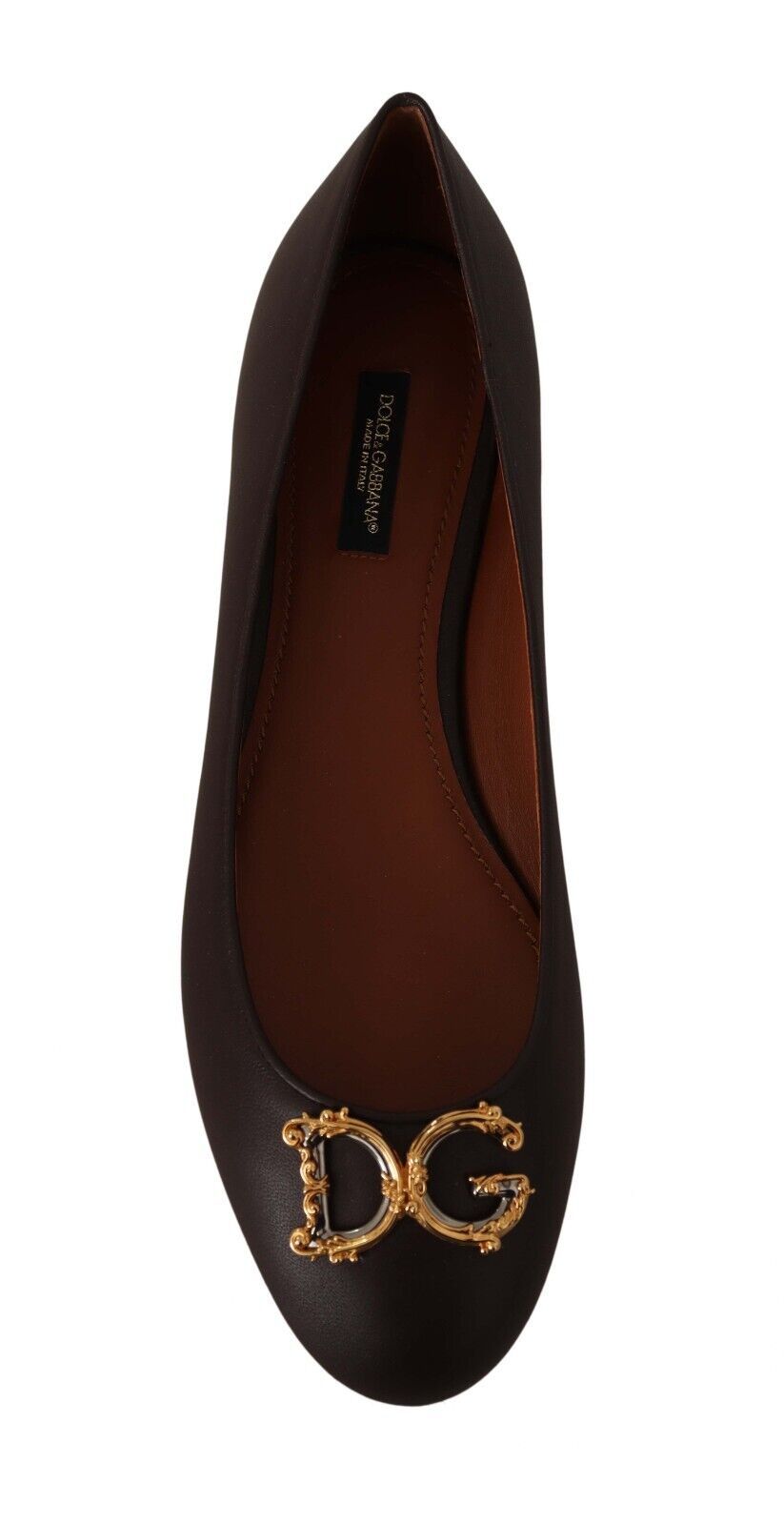 Dolce & Gabbana Elegant Leather Loafer Flats in Brown