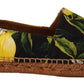 Dolce & Gabbana Chic Lemon Print Espadrilles Flats