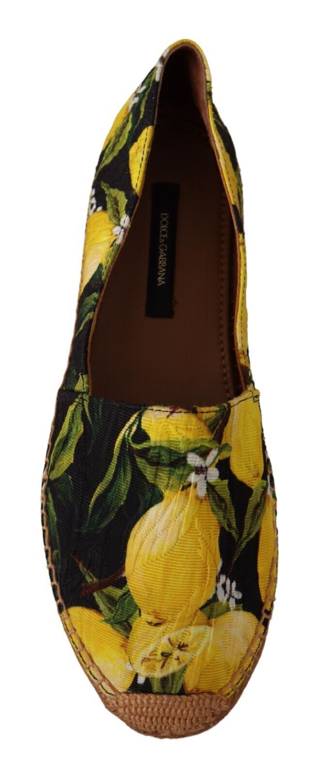 Dolce & Gabbana Chic Lemon Print Espadrilles Flats