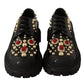 Dolce & Gabbana Elegant Crystal-Embellished Derby Shoes