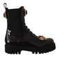 Dolce & Gabbana Crystal-Embellished Mid-Calf Combat Boots