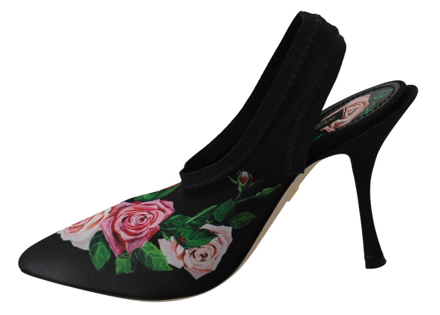 Dolce & Gabbana Elegant Floral Slingback Heels Sandals