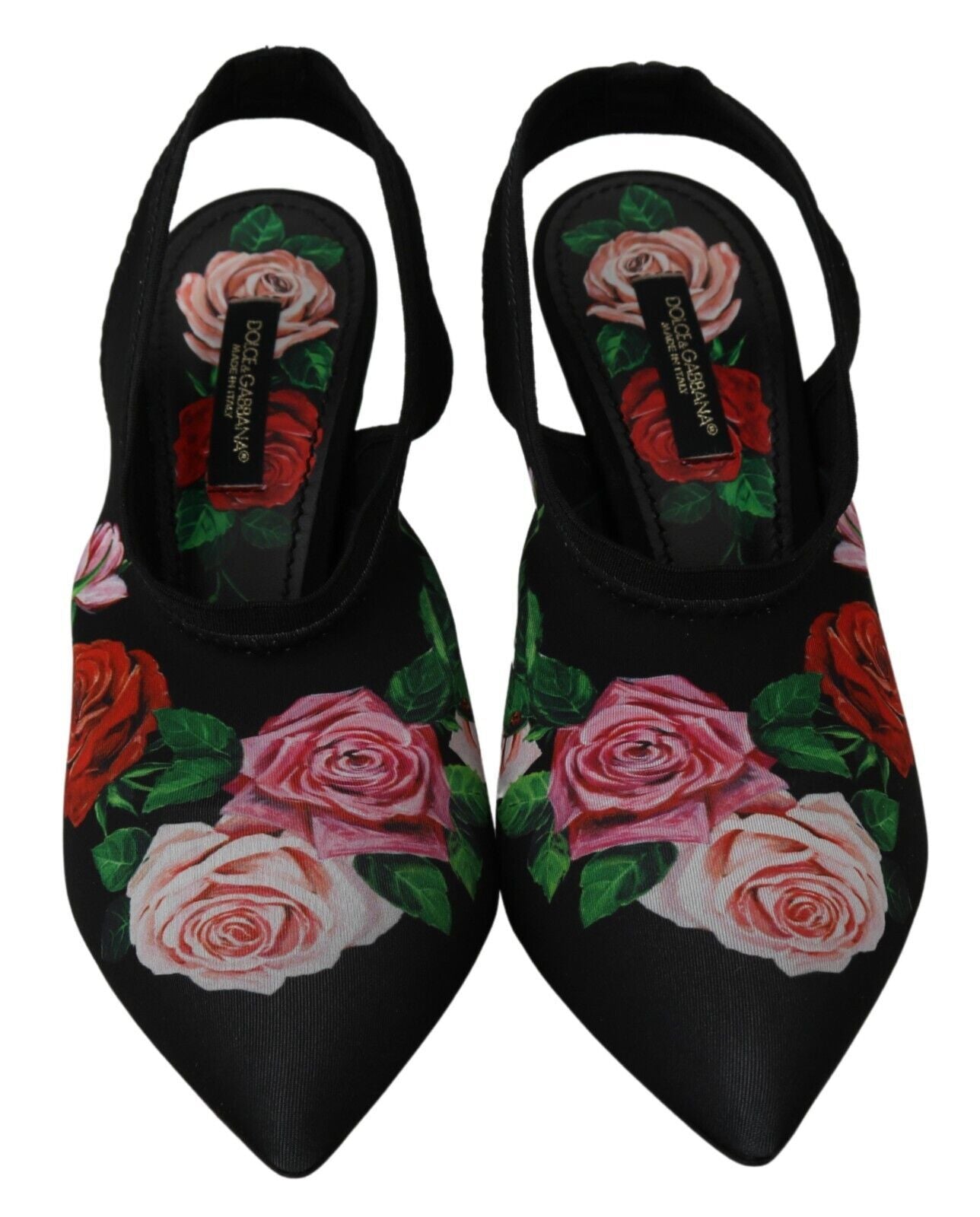 Dolce & Gabbana Elegant Floral Slingback Heels Sandals