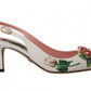 Dolce & Gabbana Ethereal Floral Embellished Slingback Heels