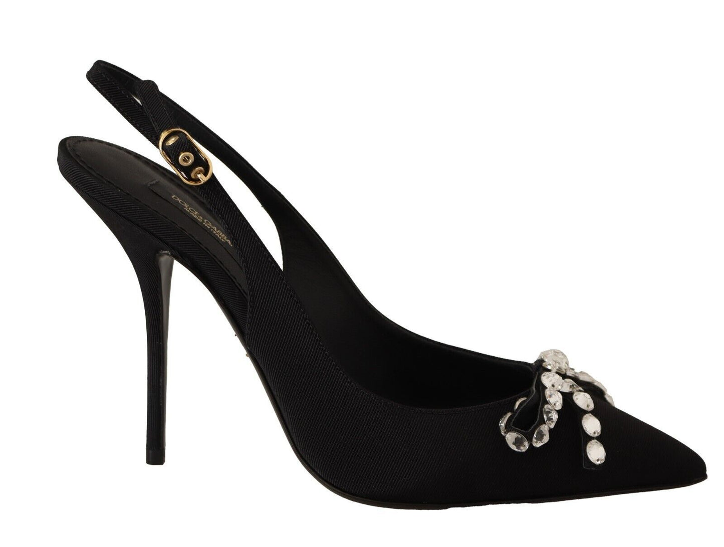 Dolce & Gabbana Glamorous Crystal-Embellished Slingback Heels