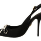 Dolce & Gabbana Glamorous Crystal-Embellished Slingback Heels