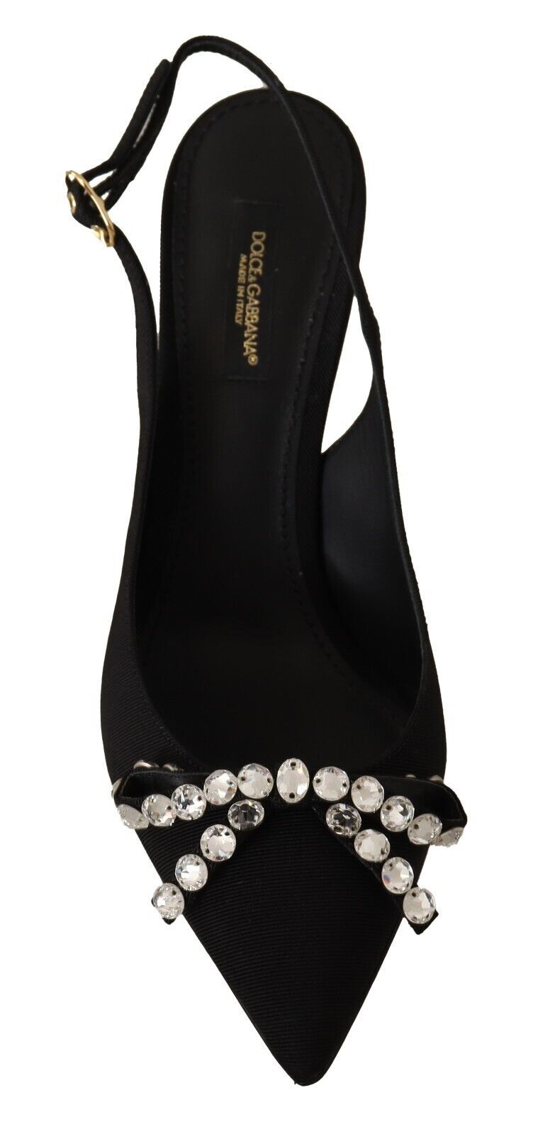 Dolce & Gabbana Glamorous Crystal-Embellished Slingback Heels