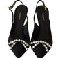 Dolce & Gabbana Glamorous Crystal-Embellished Slingback Heels