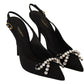 Dolce & Gabbana Glamorous Crystal-Embellished Slingback Heels