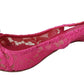 Dolce & Gabbana Elegant Pink Lace Slingback Heels