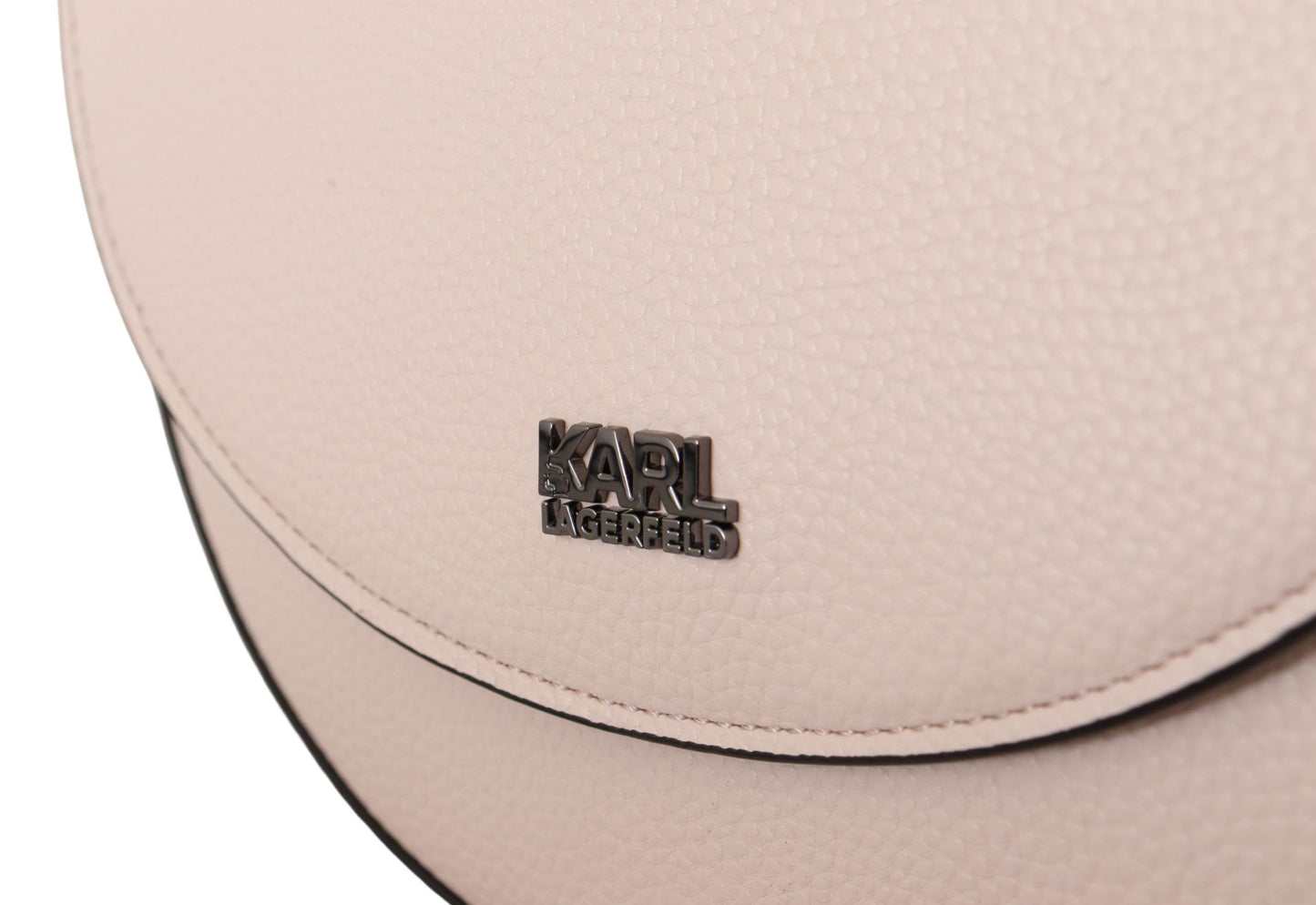 Karl Lagerfeld Elegant Mauve Light Pink Leather Shoulder Bag