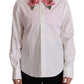 Dolce & Gabbana Elegant Floral Sequined Collared Shirt