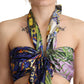 Dolce & Gabbana Sumptuous Silk Halter Cropped Top - Multicolor