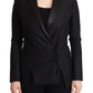 Costume National Elegant Black Double-Breasted Blazer