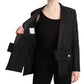 Costume National Elegant Black Double-Breasted Blazer