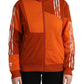 Adidas Chic Orange Bomber Jacket with Zip Closure