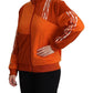 Adidas Chic Orange Bomber Jacket with Zip Closure