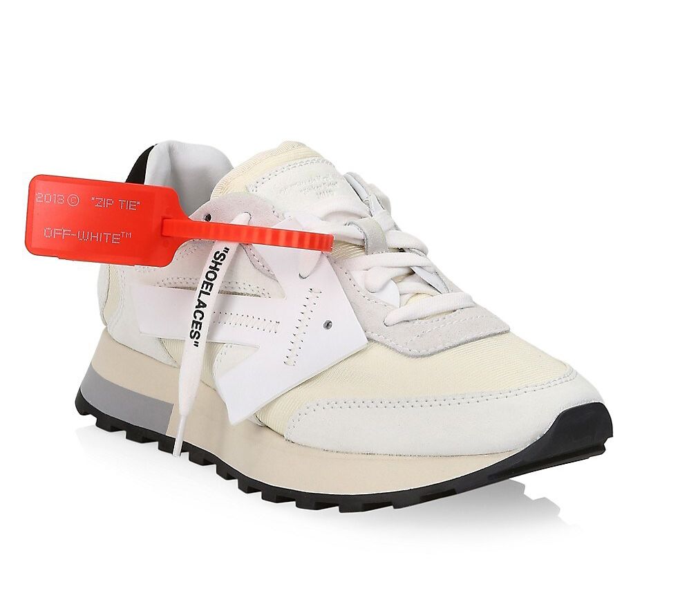 Off-White Elevated Elegance White Calfskin Sneakers