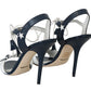 Dolce & Gabbana Striped Elegance Leather Heel Sandals