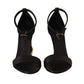 Dolce & Gabbana Elegant Ankle Strap Heels with Iconic DG Logo