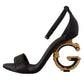 Dolce & Gabbana Elegant Ankle Strap Heels with Iconic DG Logo