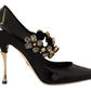 Dolce & Gabbana Elegant Patent Leather Crystal Pumps