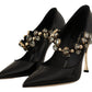 Dolce & Gabbana Elegant Patent Leather Crystal Pumps