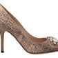 Dolce & Gabbana Exquisite Nude Leather Heels Pumps