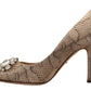 Dolce & Gabbana Exquisite Nude Leather Heels Pumps