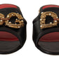 Dolce & Gabbana Elegant Amore Embellished Leather Sandals