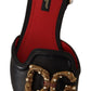 Dolce & Gabbana Elegant Amore Embellished Leather Sandals