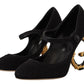 Dolce & Gabbana Elegant Devotion Mary Jane Pumps with Logo Heels