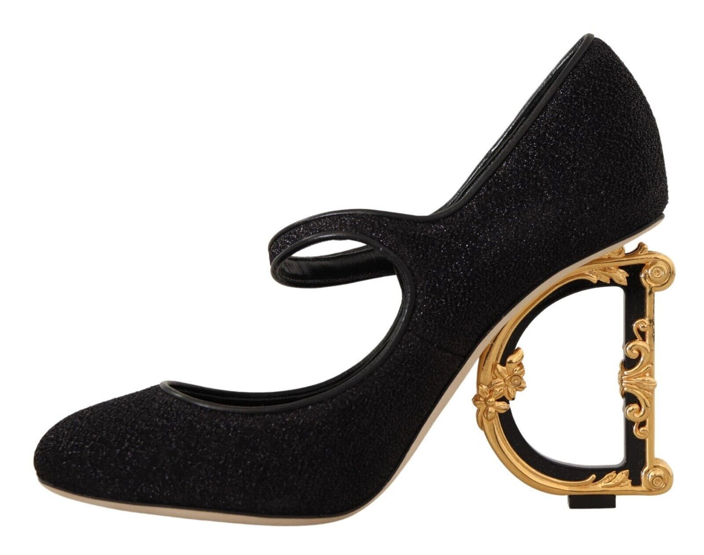 Dolce & Gabbana Elegant Devotion Mary Jane Pumps with Logo Heels