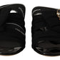 Dolce & Gabbana Elegant Black Crystal-Embellished Slides