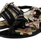 Dolce & Gabbana Floral Crystal-Embellished Silk Slide Sandals