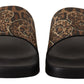 Dolce & Gabbana Elegant Leopard Print Flat Sandals