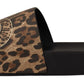 Dolce & Gabbana Elegant Leopard Print Flat Sandals