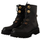 Dolce & Gabbana Authentic Leather Biker Boots in Chic Black