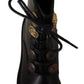 Dolce & Gabbana Authentic Leather Biker Boots in Chic Black