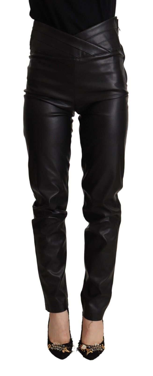 Patrizia Pepe Sleek High Waist Skinny Leather Pants