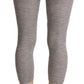 Ermanno Scervino Chic Gray Slim-Fit Cropped Leggings