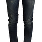 Acht Chic Dark Blue Slim Fit Denim for Style Aficionados