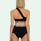 Off-White Black Polyester Women Bikini