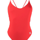 Off-White Red Polyester Women Swimsuit