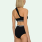 Off-White Black Polyester Women Bikini