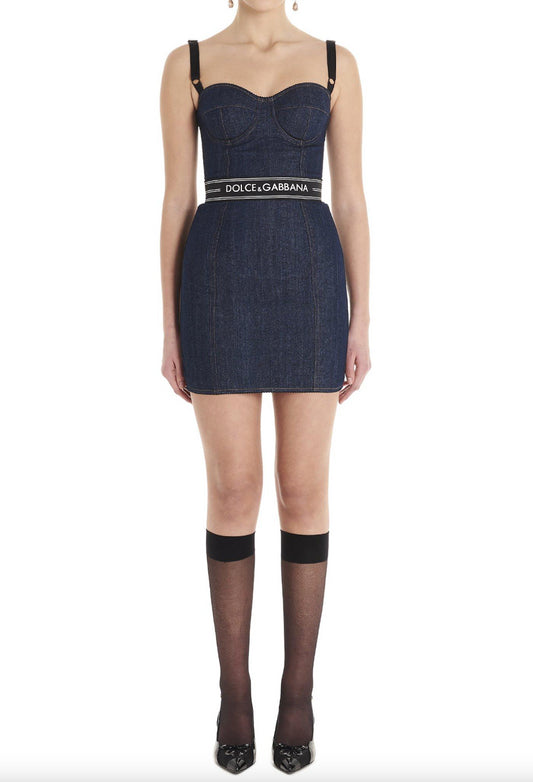 Dolce & Gabbana Blue Cotton Women Dress