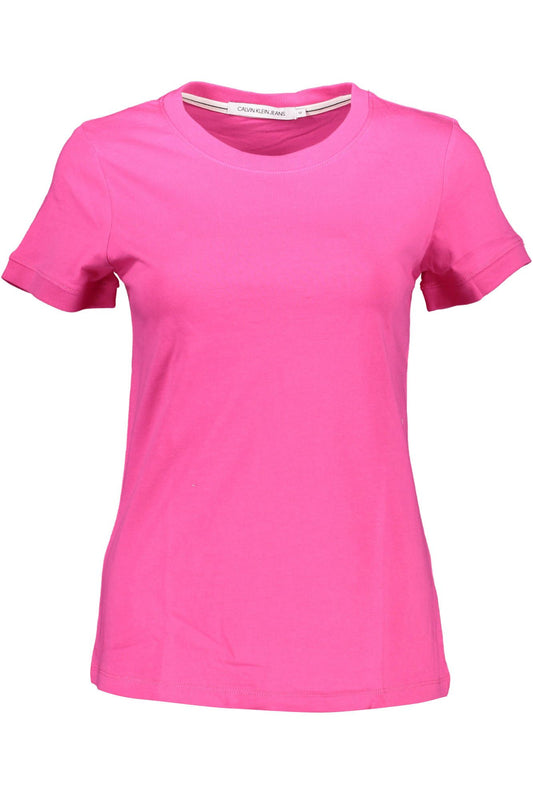 Calvin Klein Pink Organic Cotton Women T-Shirt