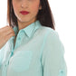 Gant Light Blue Linen Women Shirt