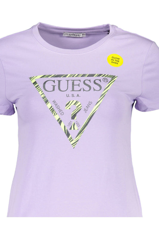 Guess Jeans Purple Cotton Women T-Shirt