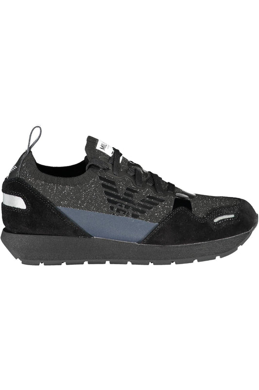 Emporio Armani Black Polyester Women Sneaker